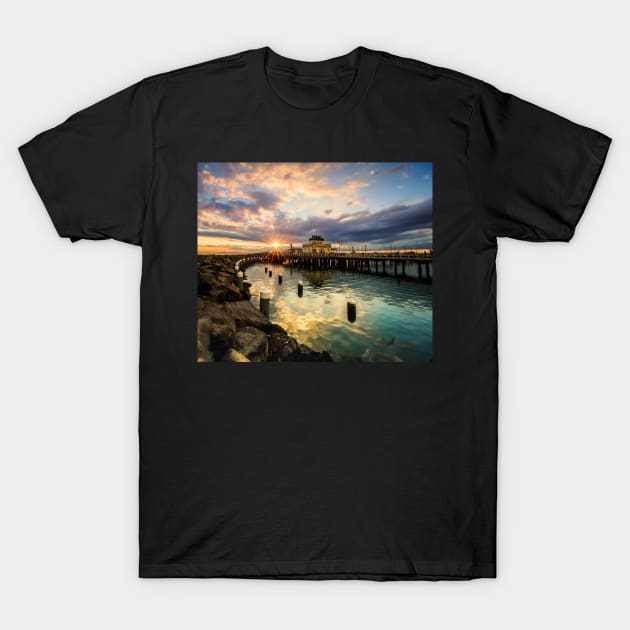 St Kilda Pier T-Shirt by LukeDavidPhoto